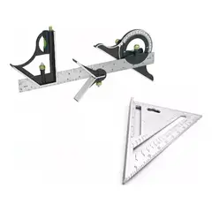 GENERICO - Juego de Escuadras Combinadas y Rápidas para Carpintería