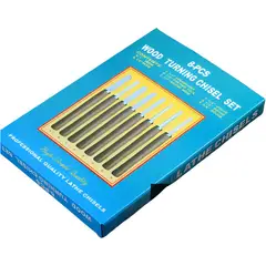 GENERICO - Juego de 8 Gubias de Acero para Torno en Madera
