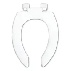 GENERICO - Asiento de Plástico Elongado Sin Tapa para Sanitarios