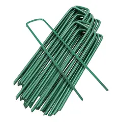 GENERICO - Grapas Metálicas para Suelo y Jardinería - 20 Unidades Verde