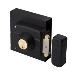 ODIS - Cerradura Sobreponer 112 Negra Corredera con Caja Oister