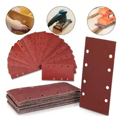 GENERICO - Set de 50 Lijas Rectangulares con Velcro para Multisuperficies