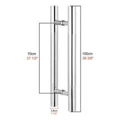 GENERICO - Manija de Acero Inoxidable 100cm para Puertas Modernas