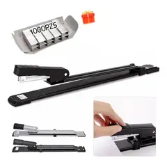 GENERICO - Grapadora Metálica Extralarga Ideal para Oficina y Escuela