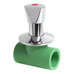 GENERICO - Llave de Paso Cromada 32mm para Termofusión de PPR