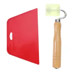 GENERICO - Rodillo y Rascador para Alisar Papel Tapiz y Murales