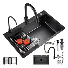 GENERICO - Fregadero Empotrable de Acero Inoxidable con Accesorios 50x45cm