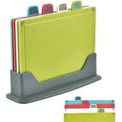 GENERICO - Tablas de Cortar Antideslizantes con Código de Colores 4 Pz