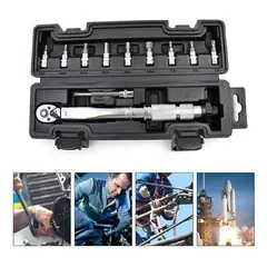 GENERICO - Llave Dinamométrica Ajustable 14 con 11 Accesorios