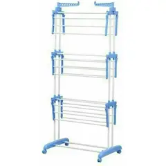 GENERICO - Tendedero Vertical Plegable con 6 Alas y Ruedas Móviles