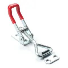 GENERICO - Pestillo de Palanca Metal Negro y Rojo Set de 4 Unidades