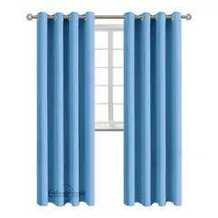 ESHOPANGIE - Cortina Blackout 1 Paño 140x220 Cm Tela Poliester Azul cielo