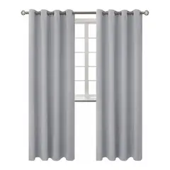ESHOPANGIE - Cortina Blackout 1 Paño 140x220 Cm Tela Poliester Gris