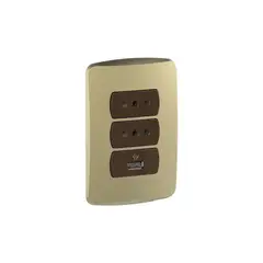 SCHNEIDER ELECTRIC - Cargador Usb + 2 Enchufes Dorado/café Schneider Miluz