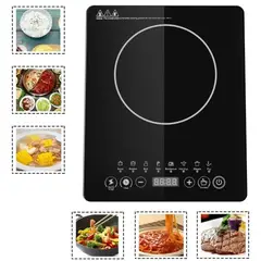 MUNDO MAGIA - Cocina Electrica Portatil De 1 Hornilla Encimera 2200W Negro