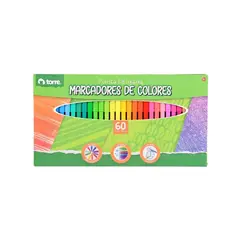 TORRE - Set Plumones De Dibujo 60 Unid. Marcadores De Colores.