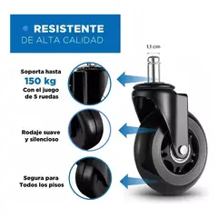 LISM - Ruedas Para Silla Escritorio Tipo Roller Universales