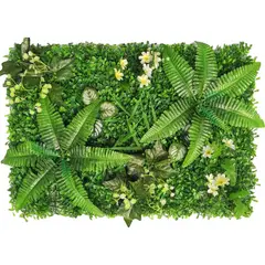 ARBUSTO REAL - Jardín Muro vertical artificial A palmeta Plantas 60x40 cm - Verde