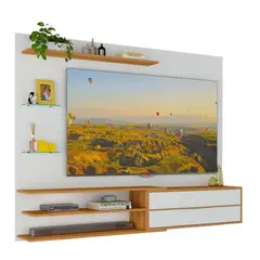 BE DESIGN - RACK PARED BE65 BLANCO MIEL