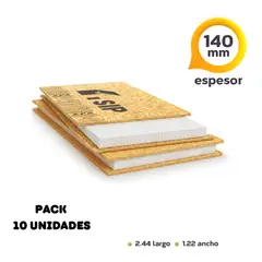 GENERICO - Pack 10 Panel SIP 140 mm OSB - OSB