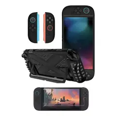 GENERICO - Funda Pro + Mica Vidrio Templado +kit Para Nintendo Switch 2 Negro