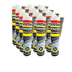 GENERICO - Pack12 Silicona Tapagoteras Aplicación Bajo Lluvia SOUDAL