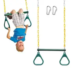 ATURE - Barra Trapecio + Anillos Y Accesorios Gimnasia Para Niños