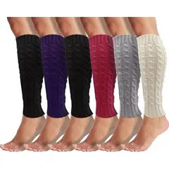 MPROPIA - Pack 6 Polainas Lana Invierno Abrigadoras Mujer/niña Colores