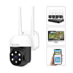 ZEKER - Camara De Seguridad 2mp Para Sistema Nvr Ip66 Wifi Ext