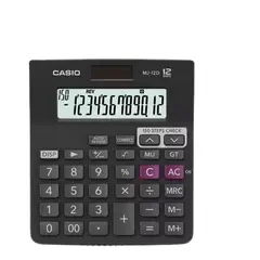 CASIO - CALCULADORA MJ12D SOLAR PILA 12 DIGITOS 150 PASOS MEMORIAS