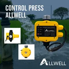 ALLWELL - Kit Bomba Centrifuga 1hp Cpm158+controlador Press Regulable
