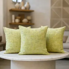 ARMONIA - Pack 3 fundas cojín vintage verde 45x45 elegantes 679