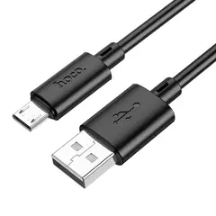 HOCO - Cable X88 Micro‑USB 2 m 24 A Negro Resistente y Rápido