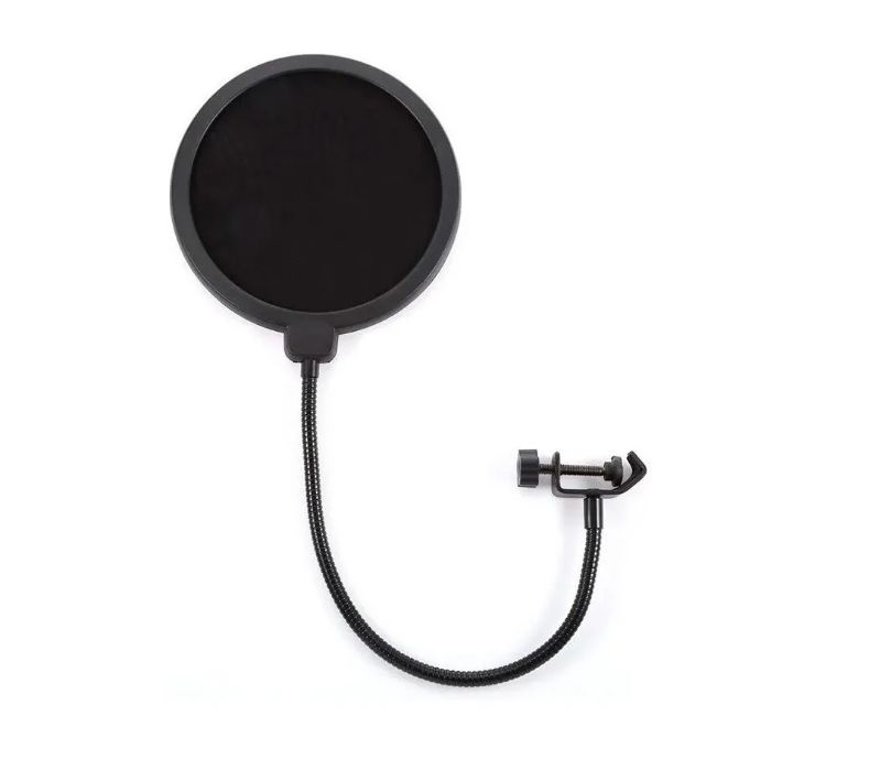 Filtro Anti Pop Doble Capa para Micrófono con Cuello Ajustable