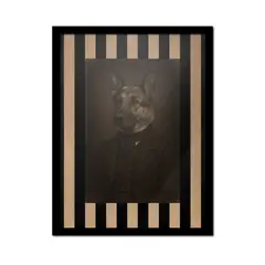 GENERICO - Pastor Alemán Victoriano Cuadro 30x40 cm con marco