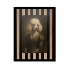 GENERICO - Retrato de Poodle victoriana Cuadro 30x40 cm