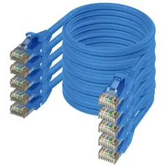 KUANGYE - Pack De 5 Cables De Red Ethernet Cat 6 - 50cm