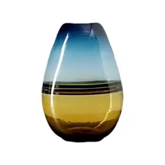 MUNDO ONLINE - Florero Jarron Decorativo Ovalado Minimalista Italy 30 cms.