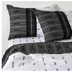 CANNON - Juego de Sabanas 1.5 Plaza AF 144 Hilos VIAS NEGRO