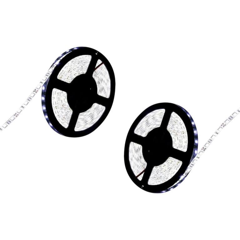 2 Cintas Led 12V 5050 IP20 60Led/m 5mt Luz Fría