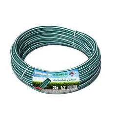 DVP - Manguera Pvc Bicolor Estriada 20mts 1/2 Pulgadas Color Verde