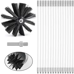 ATURE - Set De Cepillos De Limpieza De Chimeneas Estufas Multiusos