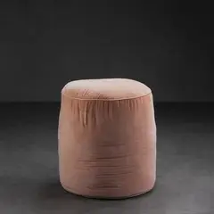DECOMUEBLES - Puf Redondo Tulum D Terciopelo
