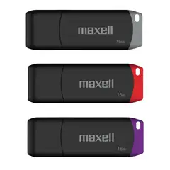 MAXELL - Pack 3 Pendrive Usbpd 16gb 2.0 Colores