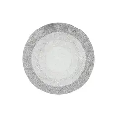 GENERICO - Alfombra Redonda 100 cm Super Suave Circulos Gris
