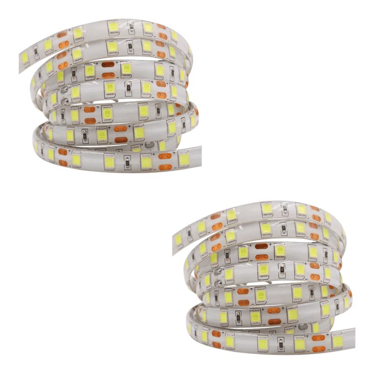 2 Cintas Led 12v 4040 7W/m IP65 60Led/m 5mt Luz Cálida