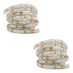 GENERICO - 2 Cintas Led 12v 4040 7W/m IP65 60Led/m 5mt Luz Cálida