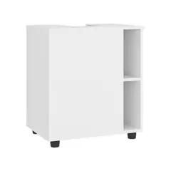 FMFURNITURE - Mueble Para Lavamanos 1 Puerta 4 Espacios Blanco