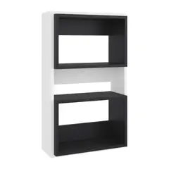 FMFURNITURE - Mueble Auxilar Muro Baño Eco Blanco Y Negro
