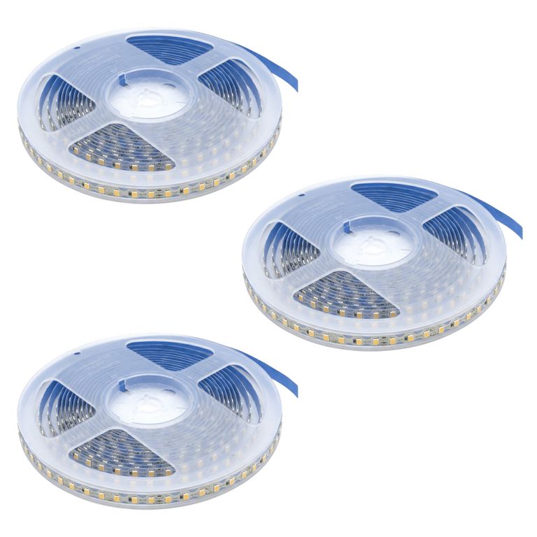 3 Cintas Led 12V Zig Zag 12W/m 120Led/m 5mt Luz Fría